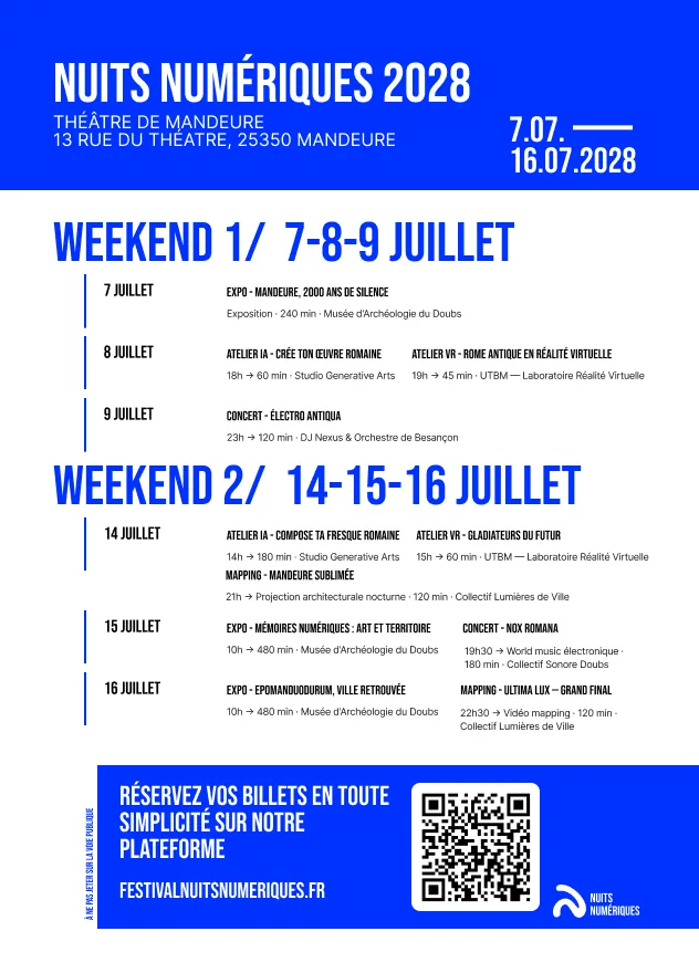 Flyer verso — programme