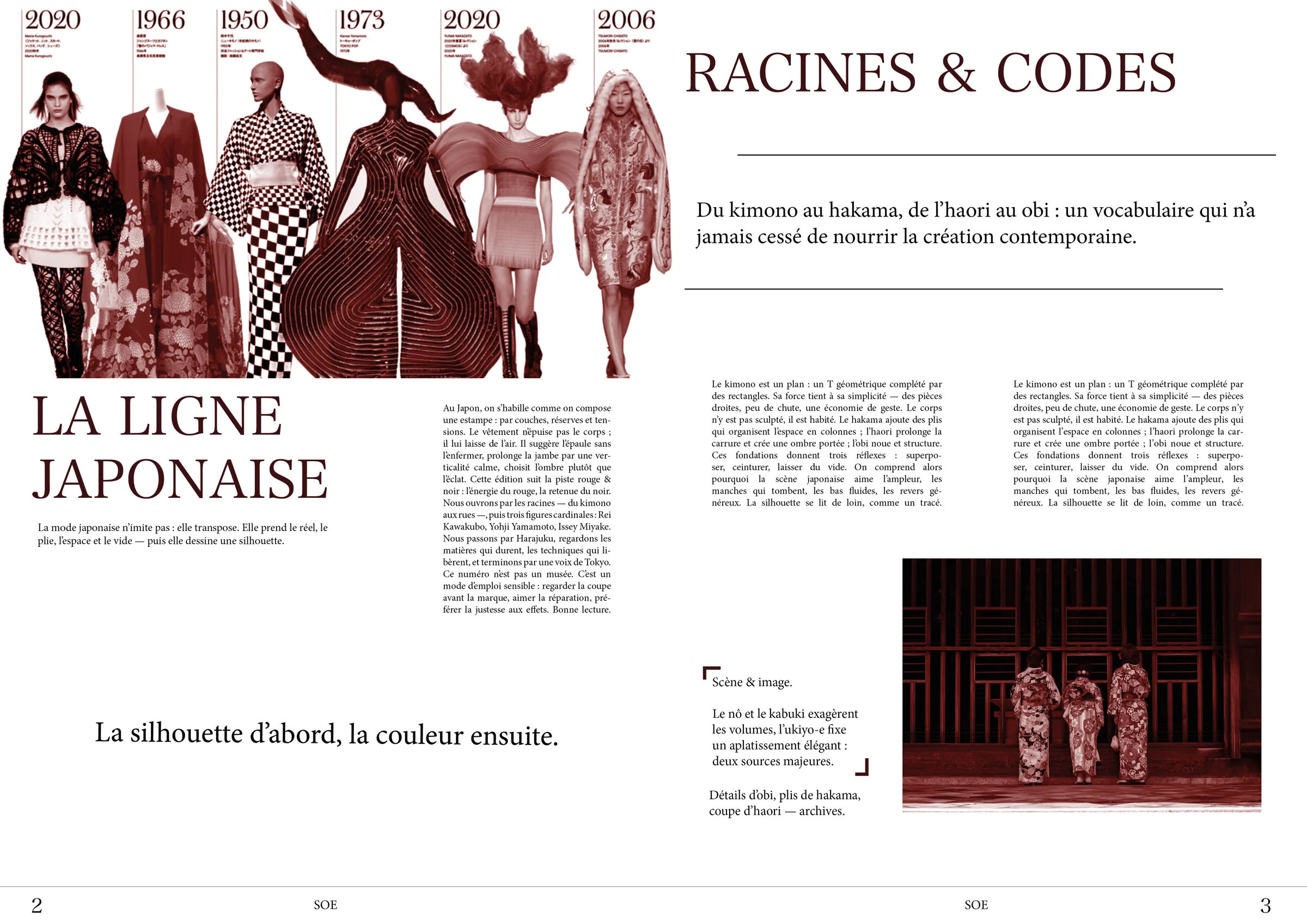 Double page — La ligne japonaise